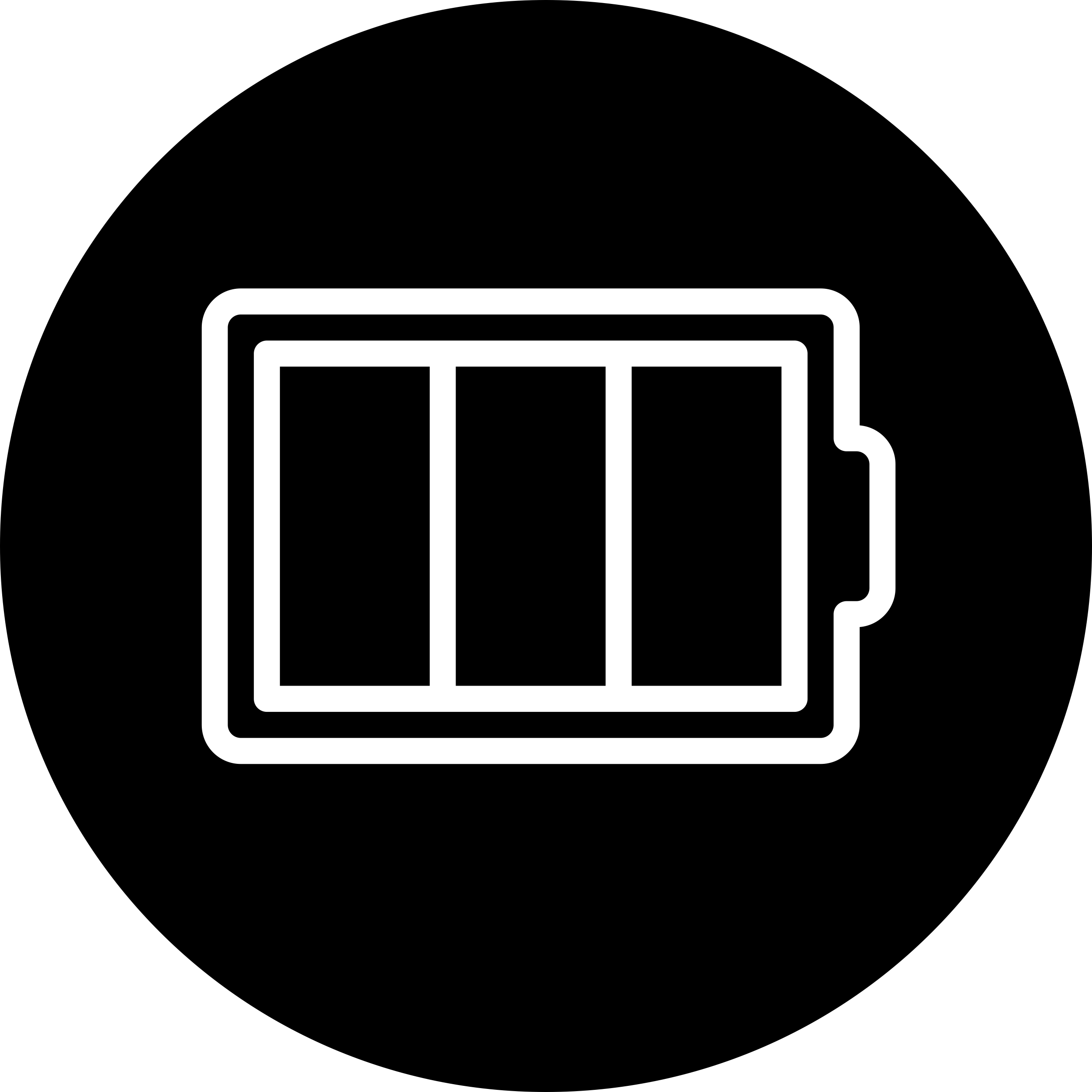 Battery Outline In A Circle Vinyl Svg File Free Vectors